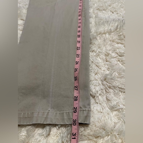 ORVIS Men's Size 38x30 Pleated Tan Pants 100% Cotton EUC - Picture 3 of 7